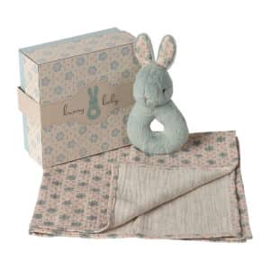 Maileg Rabbit rattle set - Mint