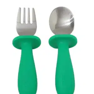 Tress Happy Tableware Tress Tableware Kids The Spoon & Fork Bright Green 8721161864158 Tress Verzorging Eten & Drinken  Wijs west
