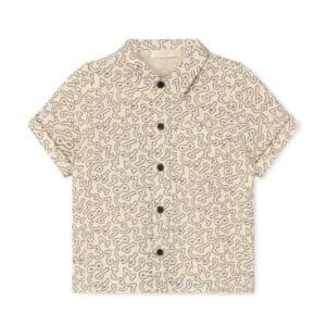 Fliink Fliink Elmo Ss Shirt Coffee Bean / Sandshell 5715435135993 SS26 Fliink Kleding & Accessoires Shirts T-shirts Wijs west