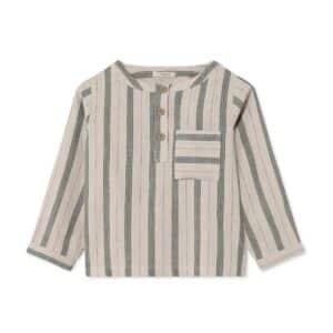 Fliink Fliink Vira Ls Shirt Hedge Green / Sandshell 5715435123143 SS26 Fliink Kleding & Accessoires Shirts Longsleeves Wijs west