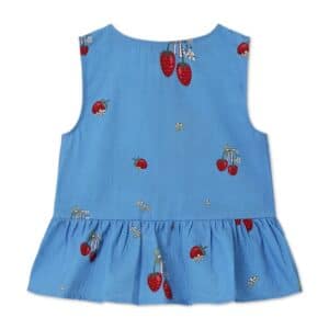 Fliink Fliink Elma Sl Top Marina Blue Aop 5715435127066 SS26 Fliink Kleding & Accessoires Shirts  Wijs west