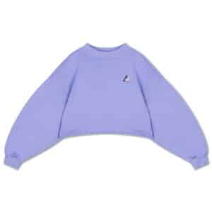 Repose AMS Repose Ams 21. Crop Heart Sweater Glacier Bloom 8721449003101 Repose SS26 Kleding & Accessoires Sweaters & Truien  Wijs west