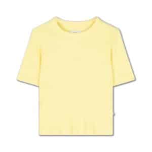 Repose AMS Repose Ams 53. Slim Tee Fresh Yellow 8721449006706 Repose SS26 Kleding & Accessoires Shirts T-shirts Wijs west