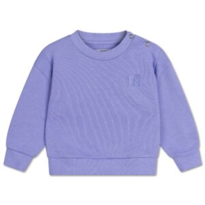 Repose AMS Repose Ams 3. Cozy Drop Shoulder Sweater Glacier Bloom 8721449013629 Repose SS26 Kleding & Accessoires Baby Bovenstukjes Wijs west