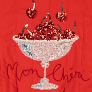 Konges Sløjd Konges Sløjd Juno Sequin Bomber Jacket Fiery Red 5715681201572 Konges SS26 Kleding & Accessoires Jassen  Wijs west