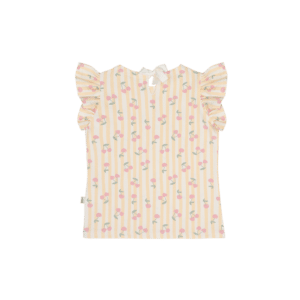 House of Jamie House of Jamie Ruffled Tee Cherry Party  HOJ SS26 Kleding & Accessoires Shirts T-shirts Wijs west