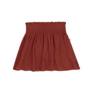 House of Jamie House of Jamie Smocked Rok Cinnabar 8719654187501 HOJ SS26 Kleding & Accessoires Rokjes & Jurkjes  Wijs west