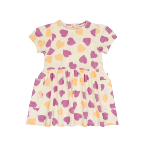 House of Jamie House of Jamie Relaxed Pocket Jurk Happy Hearts 8719654188706 HOJ SS26 Kleding & Accessoires Rokjes & Jurkjes  Wijs west