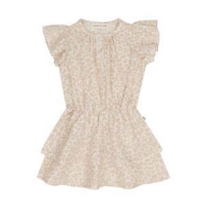 House of Jamie House of Jamie Ruffled Layer Jurk Beige Leopard 8719654188942 HOJ SS26 Kleding & Accessoires Rokjes & Jurkjes  Wijs west