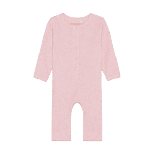 Fixoni Fixoni Rompers Ls Melange Rib Bleached Mauve Melange 5713438669491 Fixoni SS26 Kleding & Accessoires Baby Rompers Wijs west