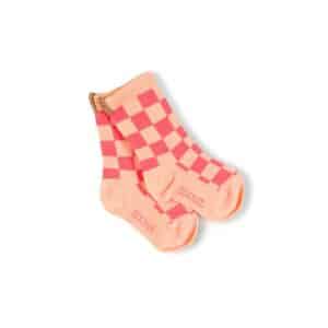 Nixnut Nixnut Checkered Sokken coral 8720963658637 Nixnut SS26 Kleding & Accessoires Sokken & Maillots  Wijs west