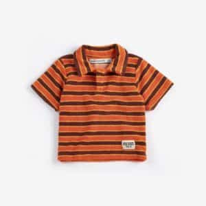 Bobo Choses Bobo Choses Striped Brick Terry Cloth Polo 8445782352947 Bobo SS26 Kleding & Accessoires Baby Bovenstukjes Wijs west