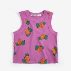 Bobo Choses Bobo Choses Tangerine All Over Tank Top 8445782360997 Bobo SS26 Kleding & Accessoires Shirts T-shirts Wijs west