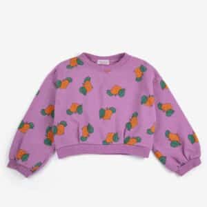 Bobo Choses Bobo Choses Tangerine All Over Cropped Sweatshirt 8445782361949 Bobo SS26 Kleding & Accessoires Sweaters & Truien  Wijs west