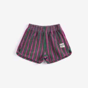 Bobo Choses Bobo Choses Striped Terry Cloth Shorts 8445782362663 Bobo SS26 Kleding & Accessoires Broeken Korte Broeken Wijs west