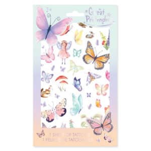 Great Pretenders Float like a Butterfly Tattoo Sheet (40 pcs)