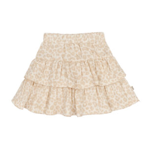 House of Jamie Ruffled Rok Beige Leopard