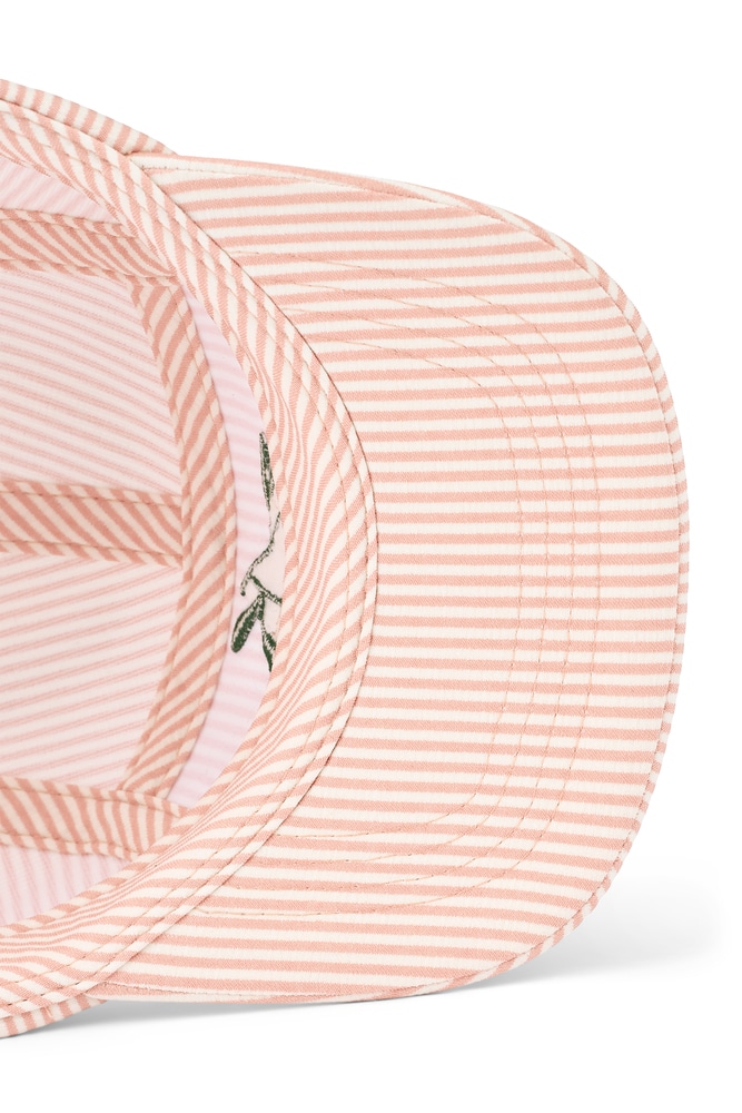 Liewood Liewood Rory Seersucker Cap Y/D Stripe Pale Tuscany / Creme De La Creme 5715493527891 Liewood SS26 Kleding & Accessoires Accessoires Hoedjes & Petjes Wijs west