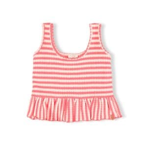 Nixnut Nixnut Sum Top Coral Stripe 8720963656114 Nixnut SS26 Kleding & Accessoires Shirts  Wijs west
