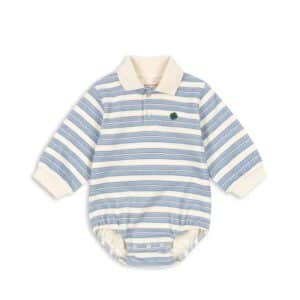 Konges Sløjd Konges Sløjd Aps Spotty Romper Stripe Ciel 5715681244555 Konges SS26 Kleding & Accessoires Baby Rompers Wijs west