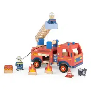 Moulin Roty Houten Brandweerwagen