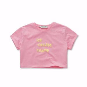 Sproet & Sprout Sproet & Sprout Boxy T-Shirt Ice Cream Podium Pink 1138187280119  Kleding & Accessoires Shirts  Wijs west