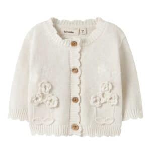 Lil' Atelier Lil' Atelier Knit Cardigan Coconut Milk 5715865871263 Atelier SS26 Kleding & Accessoires Baby Bovenstukjes Wijs west