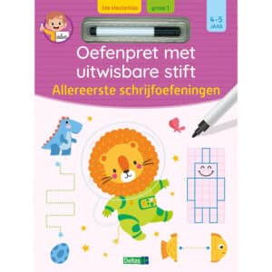 Oefenpret met uitwisbare stift - Allereerste schrijfoefeningen 4-5 Jaar