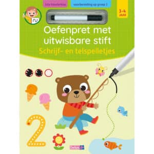 Oefenpret met uitwisbare stift - Schrijf- en telspelletjes 3-4 Jaar