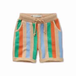 Sproet & Sprout Sproet & Sprout Sweat Shorts Multi Colour Stripes Sand 1138187290859  Kleding & Accessoires Broeken Korte Broeken Wijs west