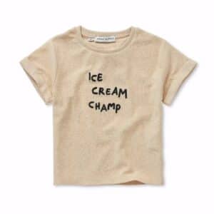 Sproet & Sprout Sproet & Sprout Terry T-Shirt Ice Cream Champ Sesame 1138187276556  Kleding & Accessoires Shirts  Wijs west