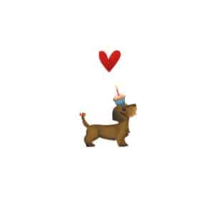 Yon Kaart Teckel met Taartje & Hartje