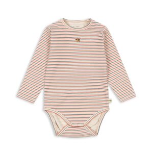 Konges Sløjd Konges Sløjd Basic ZonnehoedjeBody Stripe Tricolore Petit 5715681183878 Konges SS26 Kleding & Accessoires Baby Rompers Wijs west