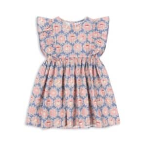 Konges Sløjd Konges Sløjd Kim Frill Jurk Snack Time 5715681202456 Konges SS26 Kleding & Accessoires Rokjes & Jurkjes  Wijs west