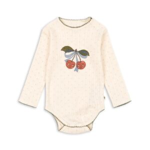 Konges Sløjd Konges Sløjd Minnie Body Minnie Coeur 5715681235416 Konges SS26 Kleding & Accessoires Baby Rompers Wijs west