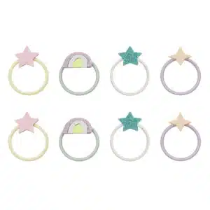 Mimi & Lula Mimi & Lula Rainbow And Star Mini Ponies 5061064832735 Mimi 26 Verzorging Haaraccessoires Haarelastiekjes Wijs west