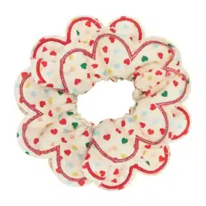 Mimi & Lula Mimi & Lula Heart Print Scalloped Scrunchie 5061064833398 Mimi 26 Verzorging Haaraccessoires Haarelastiekjes Wijs west