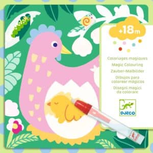Djeco Magische kleurplaten - Mama en baby in de Tuin