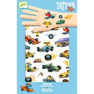 Djeco Djeco Tattoo Raceauto’S 3070900099166 DjecoVal26 Speelgoed & Spellen Verkleden Tatoeages Wijs west