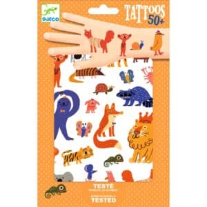 Djeco Djeco Tattoo Funny Animals 3070900099173 DjecoVal26 Speelgoed & Spellen Verkleden Tatoeages Wijs west