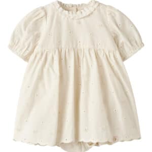 Lil' Atelier Lil' Atelier Midi Jurk Coconut Milk 5715865873571 Atelier SS26 Kleding & Accessoires Baby Bovenstukjes Wijs west