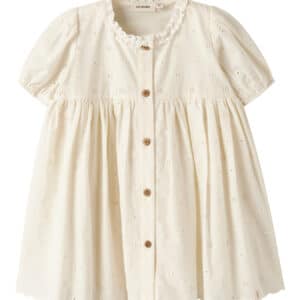 Lil' Atelier Lil' Atelier Midi Jurk Coconut Milk 5715829627370 Atelier SS26 Kleding & Accessoires Rokjes & Jurkjes  Wijs west