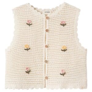 Lil' Atelier Lil' Atelier Knit Waistcoat Coconut Milk 5715865893876 Atelier SS26 Kleding & Accessoires Vesten  Wijs west