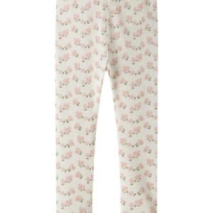 Lil' Atelier Lil' Atelier Leggings Coconut Milk Hydrangea 5715866044444 Atelier SS26 Kleding & Accessoires Broeken Leggings Wijs west