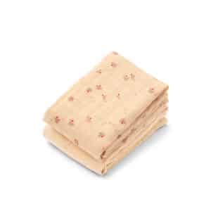 Liewood Liewood Lewis Muslin Cloth 2-Pack Mini Butterfly / Apple Blossom Mix 5715493530099 Liewood SS26 Verzorging Swaddles  Wijs west