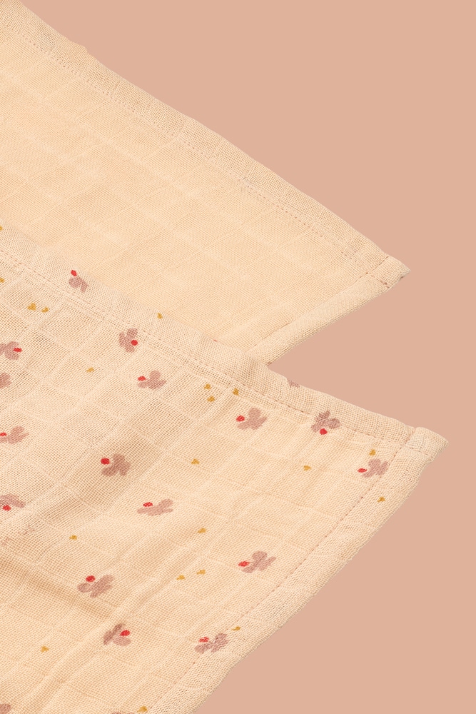 Liewood Liewood Lewis Muslin Cloth 2-Pack Mini Butterfly / Apple Blossom Mix 5715493530099 Liewood SS26 Verzorging Swaddles  Wijs west