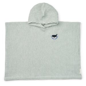 Liewood Liewood Paco Poncho Embroidery Peppermint / Creme De La Creme 5715493471804 Liewood SS26 Verzorging Wassen & meer Douchen & Badderen Wijs west