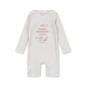 Konges Sløjd Konges Sløjd Aster Onesie Stripe Bluie 5715681181423 Konges SS26 Kleding & Accessoires Zwemkleding Baby Suits Wijs west