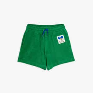 Mini Rodini Mini Rodini Table Tennis Patch Terry Shorts Green 7332754730241 Rodini SS26 Kleding & Accessoires Broeken Korte Broeken Wijs west