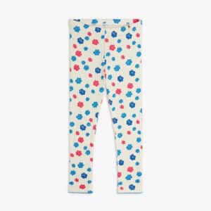 Mini Rodini Mini Rodini Flowers Aop Pointelle Leggings Multi 7332754730388 Rodini SS26 Kleding & Accessoires Broeken Leggings Wijs west